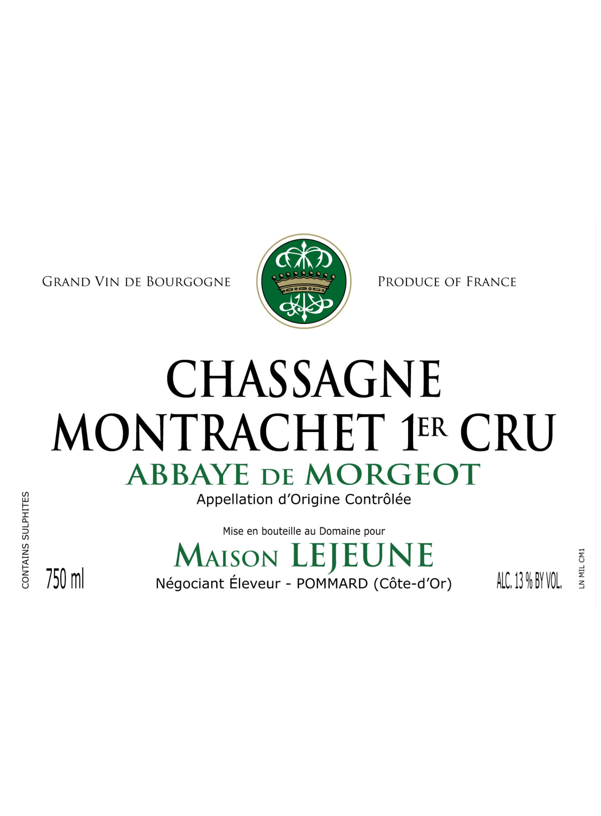 Domaine Lejeune-Chassagne Montrachet Premier Cru-Abbaye De Morgeot 2018