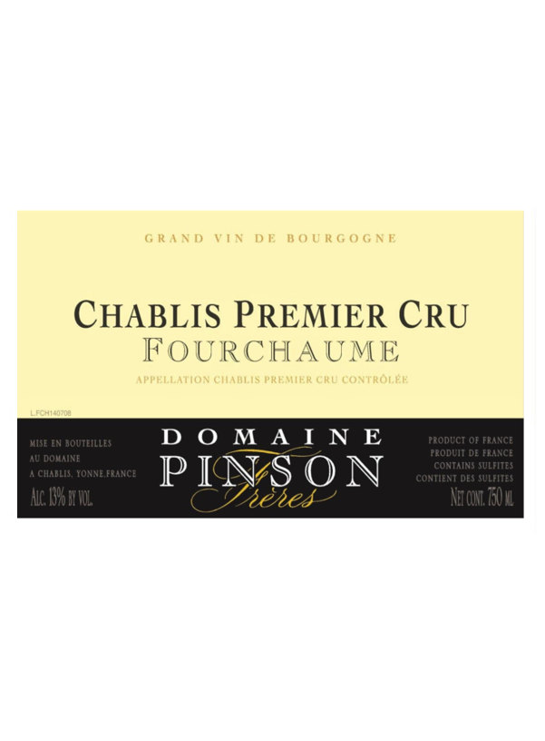 Domaine Pinson-Chablis Premier Cru-Fourchaume 2018